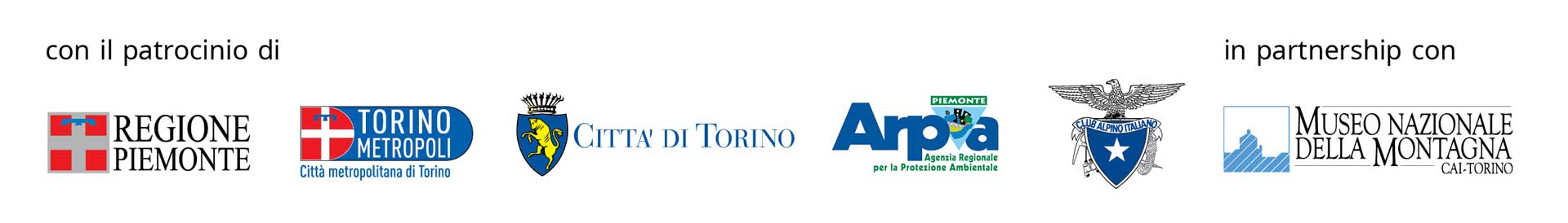 Altissime 2025: festival della montagna a Torino bannerino loghi sotto carta intestata